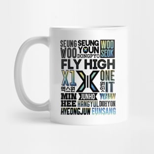 X1 Font Collage Mug